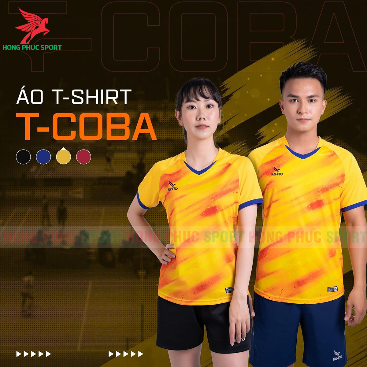 BỘ QUẦN ÁO BÓNG ĐÁ KHÔNG LOGO KAMITO T-COBA VÀNG - HÀNG VIỆT NAM