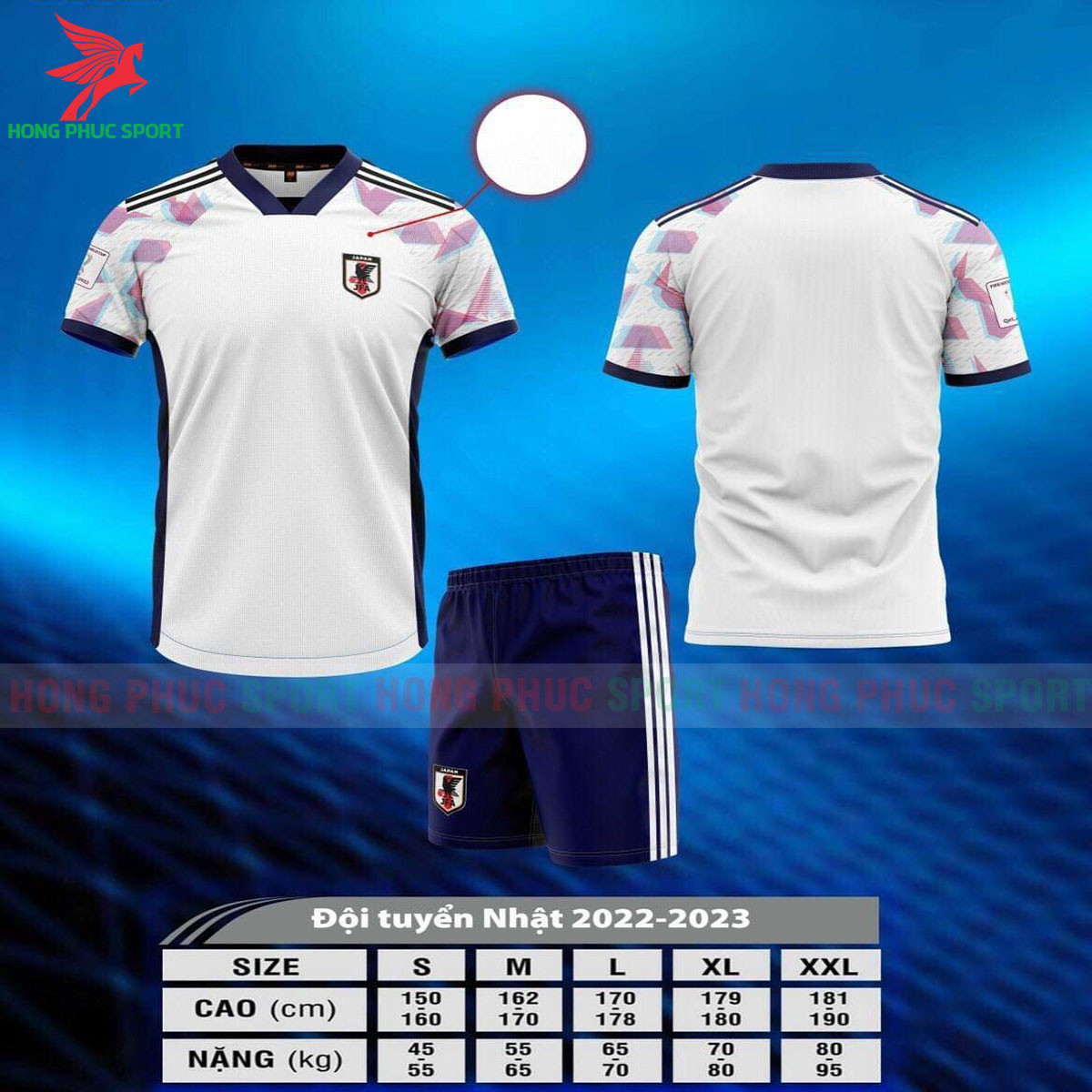 BỘ QUẦN ÁO TUYỂN NHẬT BẢN WORLD CUP 2022 SÂN KHÁCH - THUN LẠNH CAO CẤP