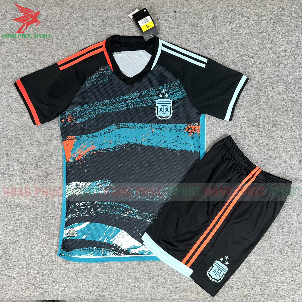 BỘ QUẦN ÁO BÓNG ĐÁ TUYỂN ARGENTINA 2023 3 SAO ĐEN XANH – HÀNG THAILAND