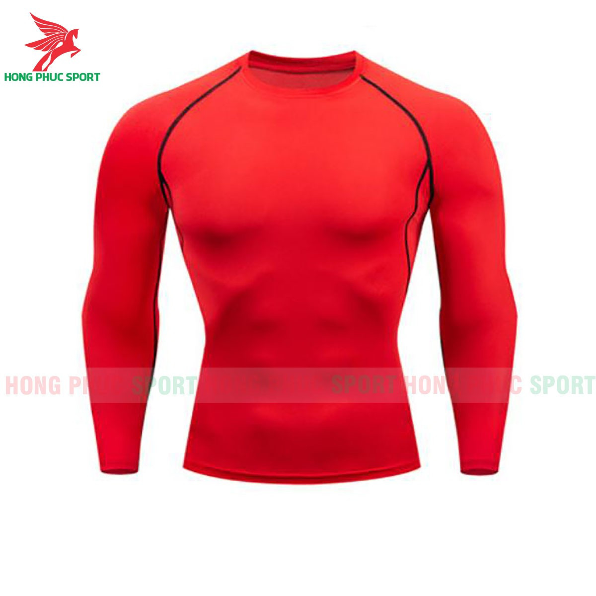 ÁO GIỮ NHIỆT NAM LEGGING PRO COMBAT TAY DÀI ĐỎ GÂN ĐEN
