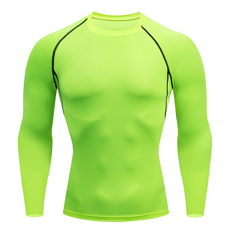 ÁO GIỮ NHIỆT NAM LEGGING PRO COMBAT TAY DÀI XANH CHUỐI GÂN ĐEN