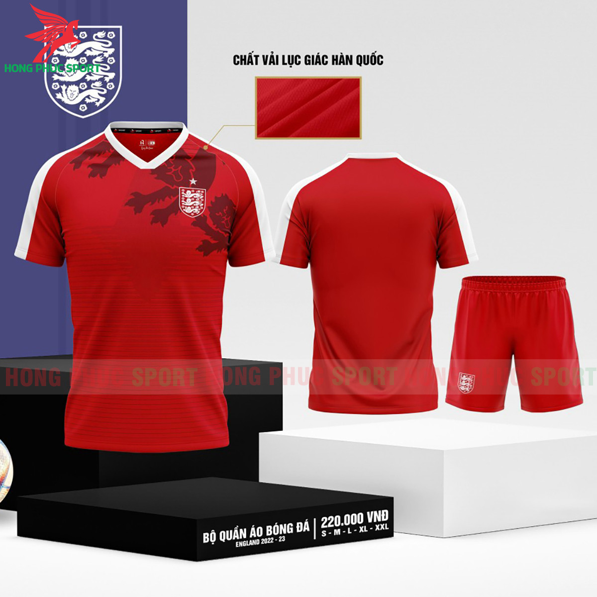 BỘ QUẦN ÁO TUYỂN ANH WORLD CUP 2022 MẪU THỨ 3 - MÈ LỤC GIÁC