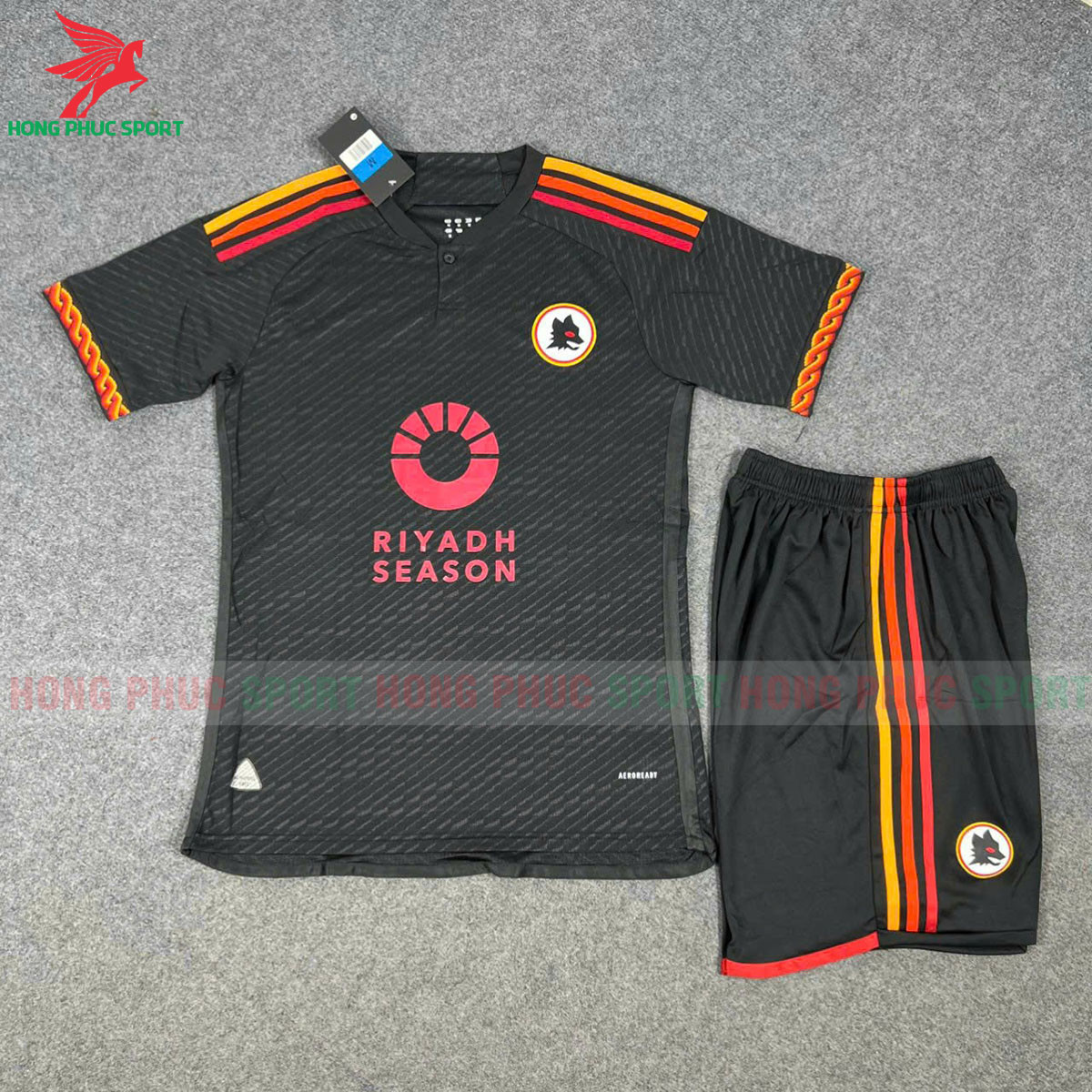ÁO BÓNG ĐÁ AS ROMA 2023 2024 ĐEN- HÀNG THAILAND