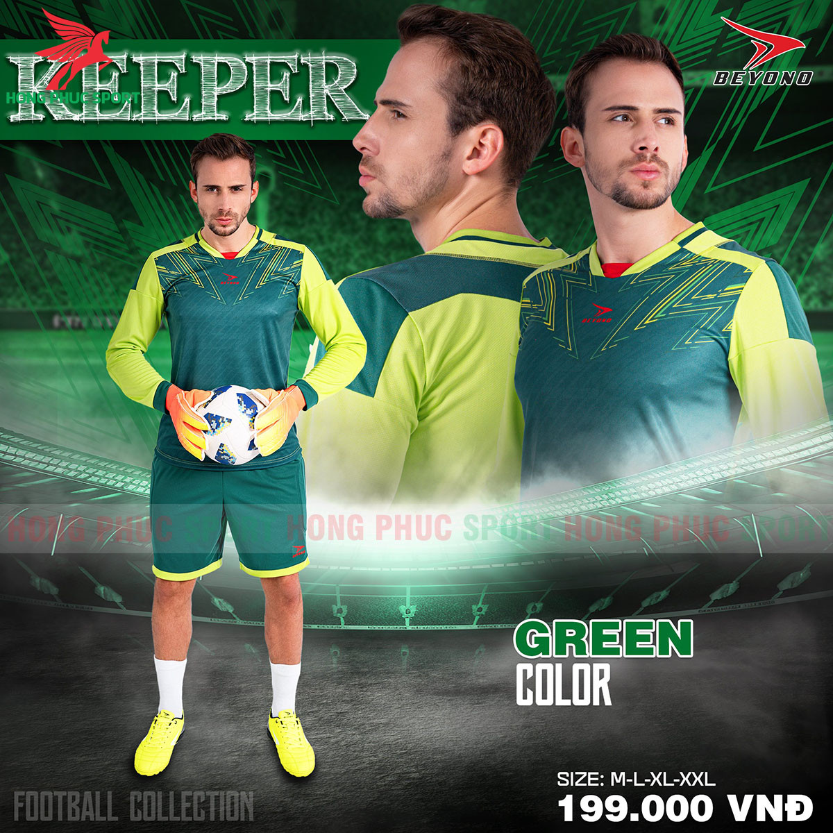 Bộ Quần Áo Thủ Môn Beyono Goal Keeper Xanh Lá