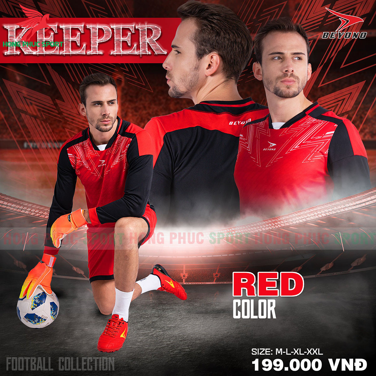 Bộ Quần Áo Thủ Môn Beyono Goal Keeper Đỏ