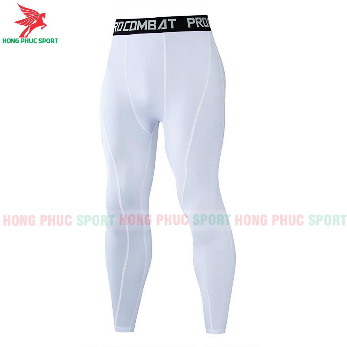 Quần Giữ Nhiệt Nam Legging Combat Dáng Dài Trắng