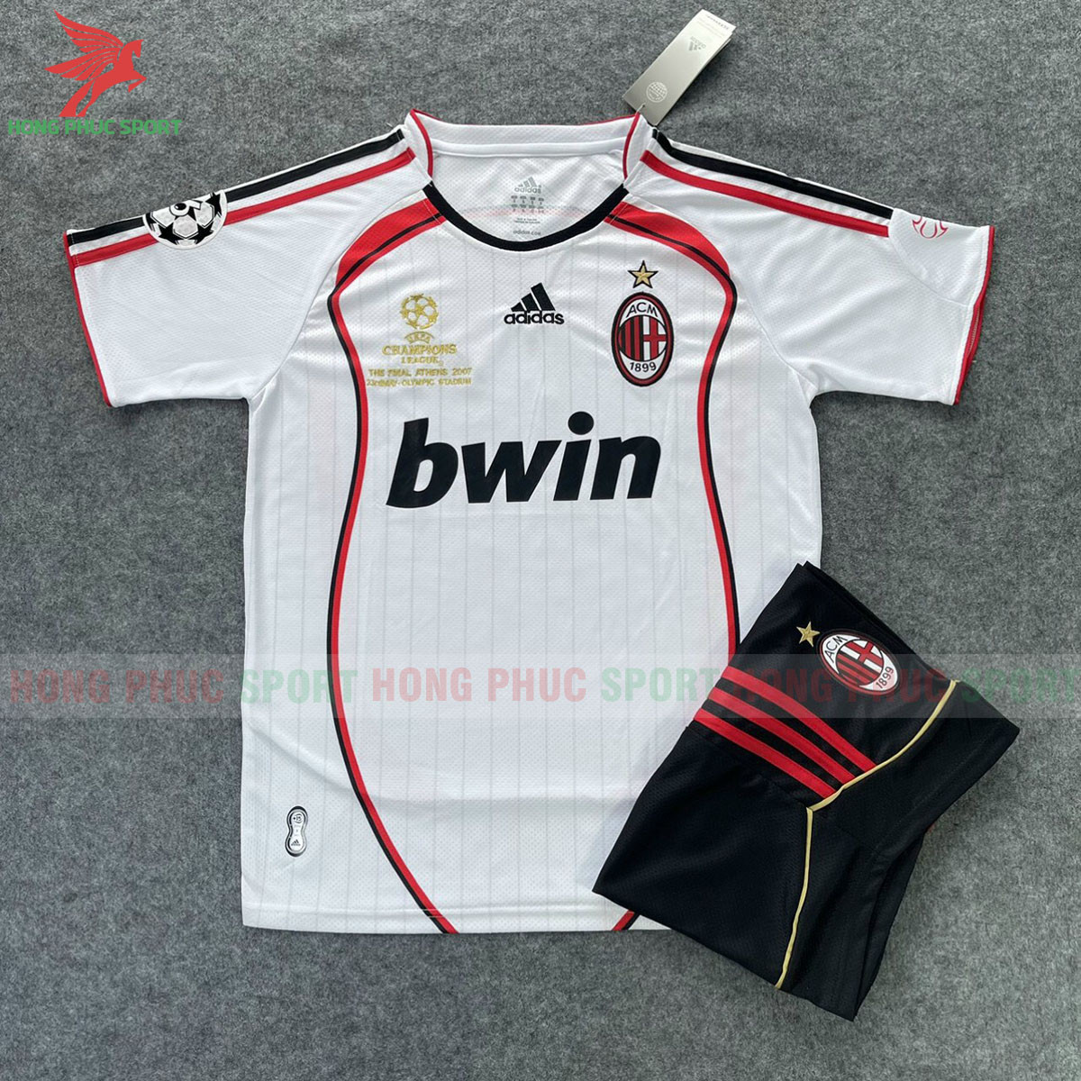 BỘ QUẦN ÁO BÓNG ĐÁ AC MILAN MÙA GIẢI CŨ 2007 SÂN KHÁCH – HÀNG THAILAND