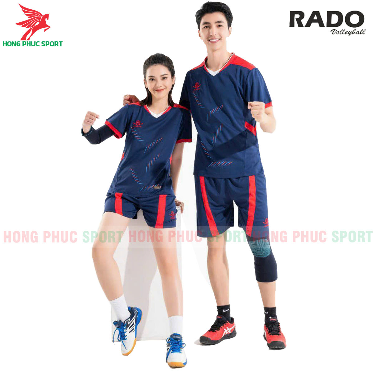 BỘ QUẦN ÁO BÓNG CHUYỀN NAM NỮ OVERATE RADO XANH THAN