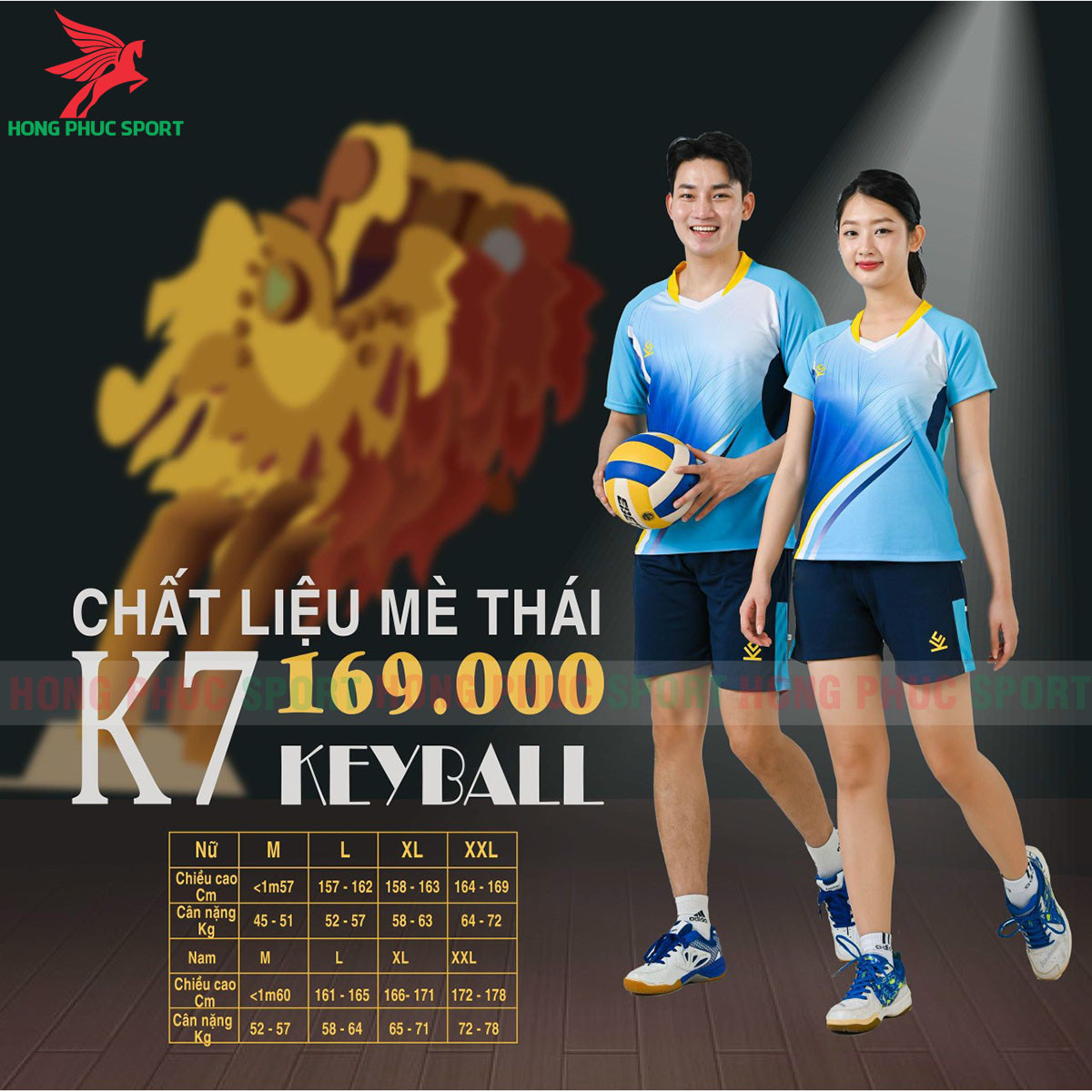 BỘ QUẦN ÁO BÓNG CHUYỀN NAM NỮ KEYBALL K7 XANH NGỌC