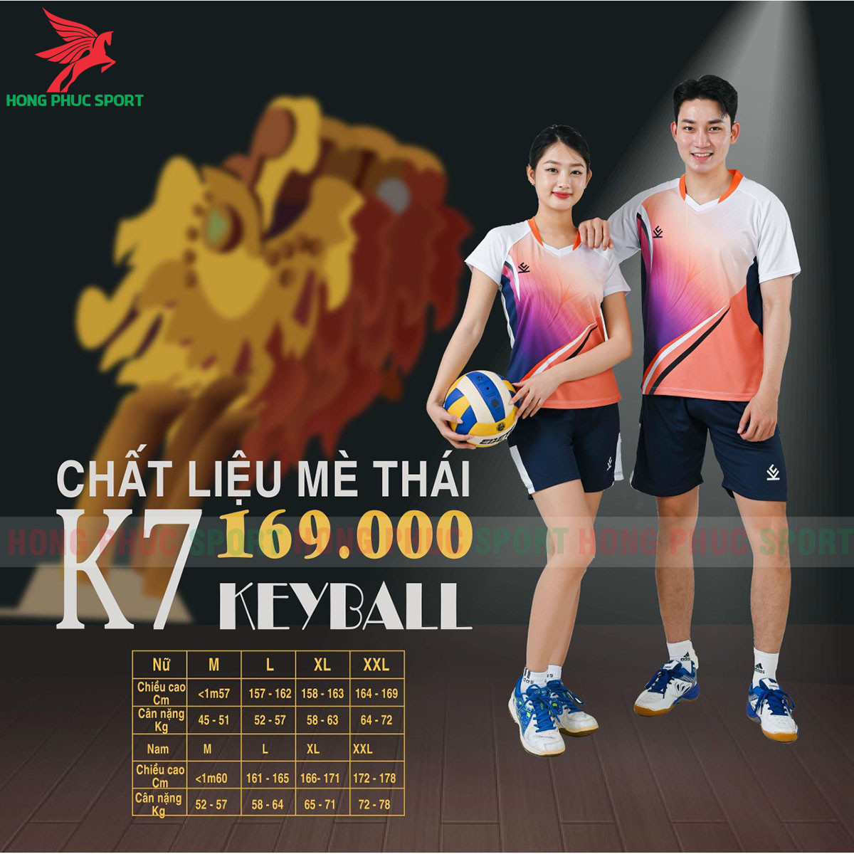 BỘ QUẦN ÁO BÓNG CHUYỀN NAM NỮ KEYBALL K7 HỒNG