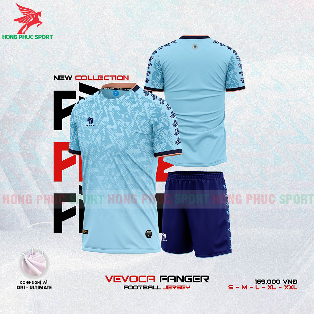 BỘ QUẦN ÁO BÓNG ĐÁ KHÔNG LOGO VEVOCA FANGER XANH NGỌC