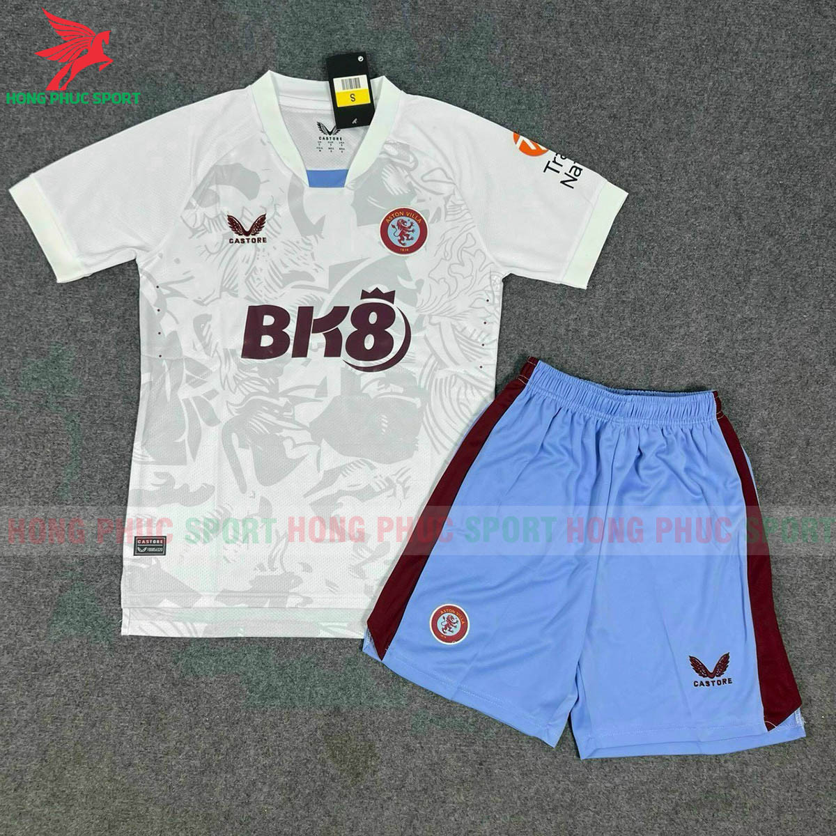 BỘ QUẦN ÁO BÓNG ĐÁ ASTON VILLA AWAY 2023 2024 TRẮNG – HÀNG THAILAND