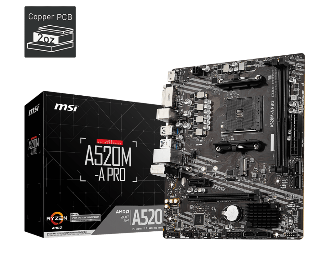 Mainboard MSI A520M-A PRO - MBC