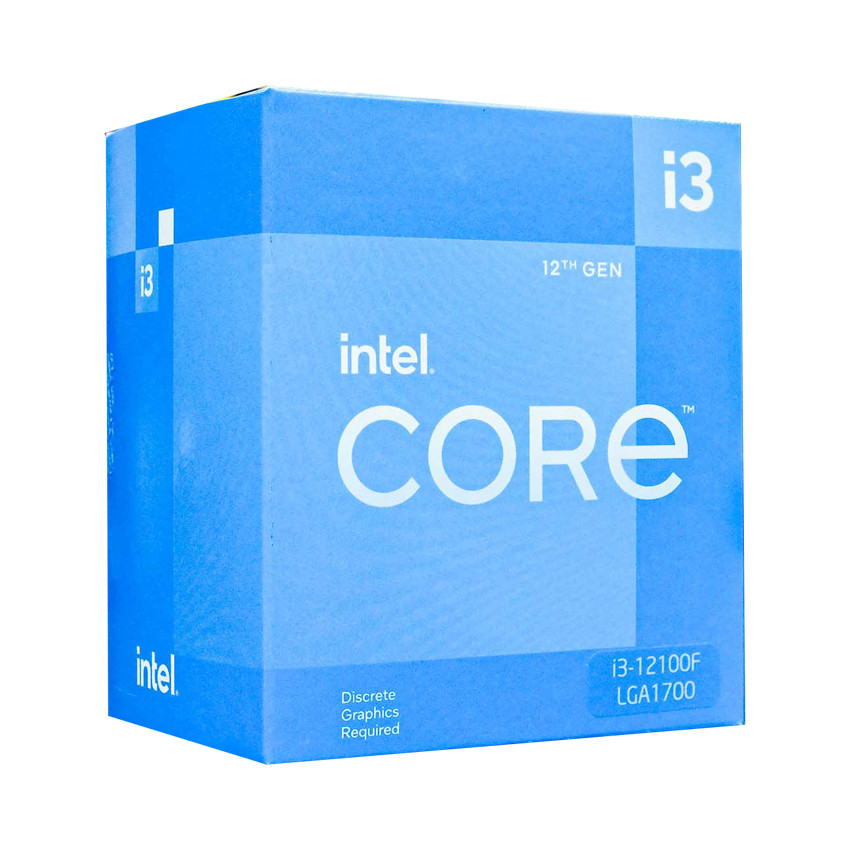 CPU Intel Core i3 12100F  (3.3GHz turbo up to 4.3GHz, 4 nhân 8 luồng, 12MB Cache) - MBC