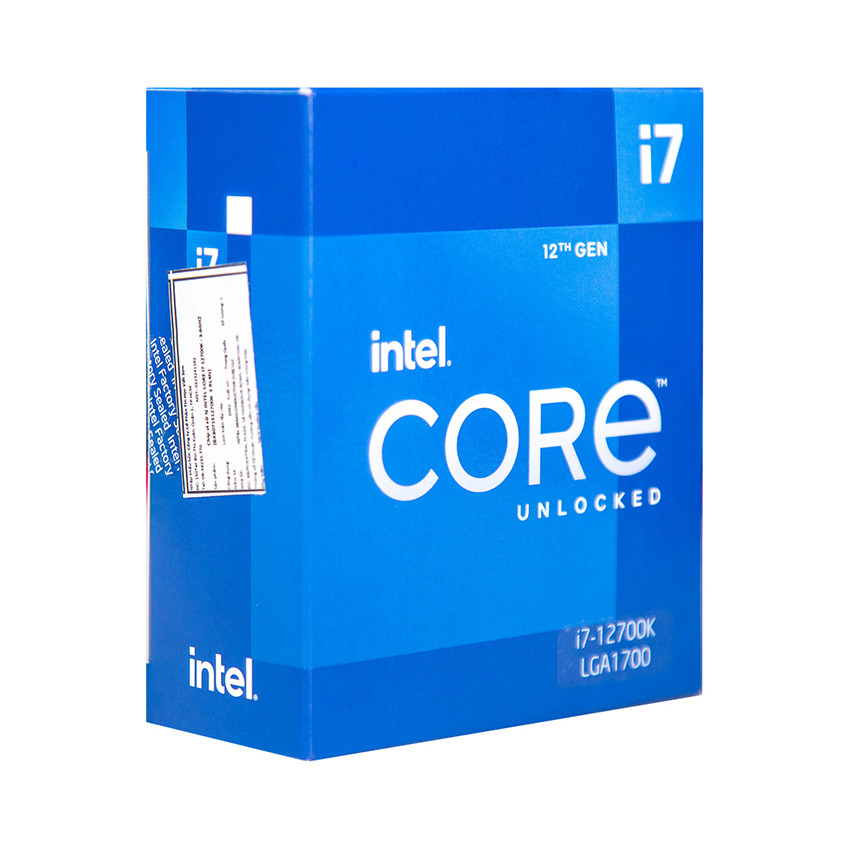 CPU Intel Core i7-12700K (3.8GHz turbo up to 5.0Ghz, 12 nhân 20 luồng, 25MB Cache, 125W) - Socket Intel LGA 1700/Alder Lake) - MBC