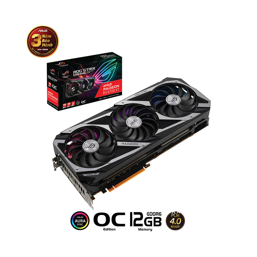 Card màn hình ASUS ROG STRIX RX 6700 XT-O12G-GAMING - MBC