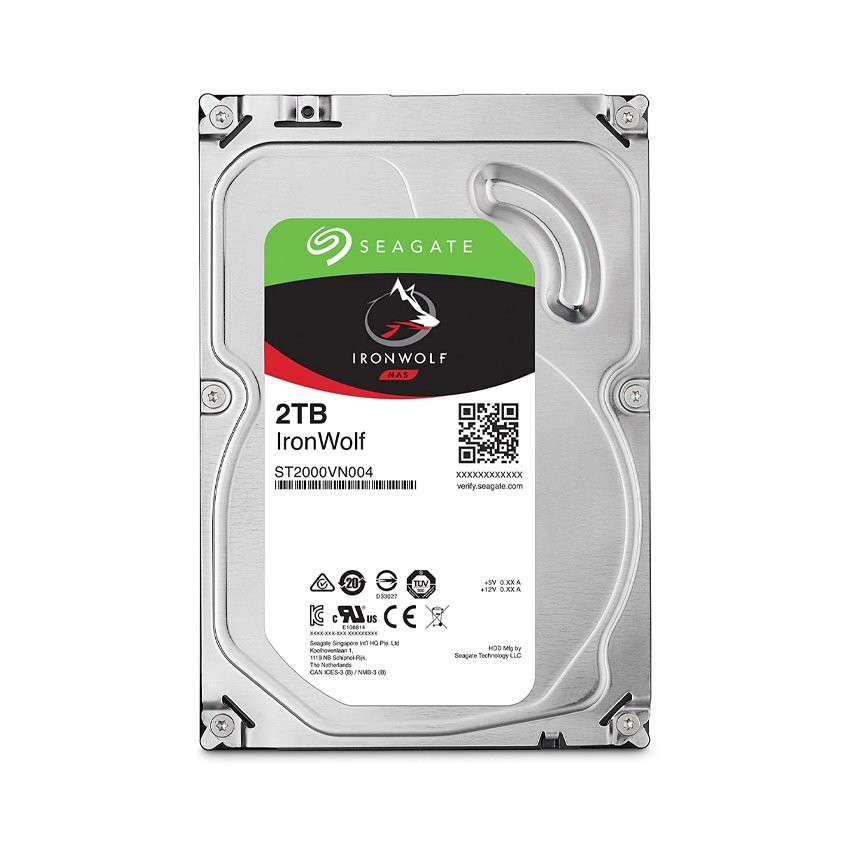 Ổ cứng HDD Seagate IronWolf 2TB 3.5 inch, 5900RPM, SATA, 64MB Cache (ST2000VN004) - MBC