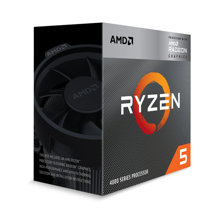 CPU AMD Ryzen 5 4600G (3.7 GHz turbo upto 4.2GHz / 11MB / 6 Cores, 12 Threads / 65W / Socket AM4) MBC