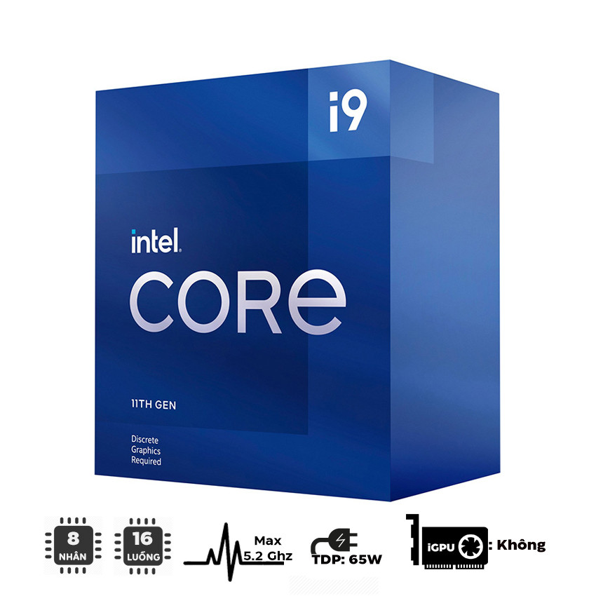 CPU Intel Core i9-11900F (2.5GHz turbo up to 5.2Ghz, 8 nhân 16 luồng, 16MB Cache, 65W) - Socket Intel LGA 1200 - MBC