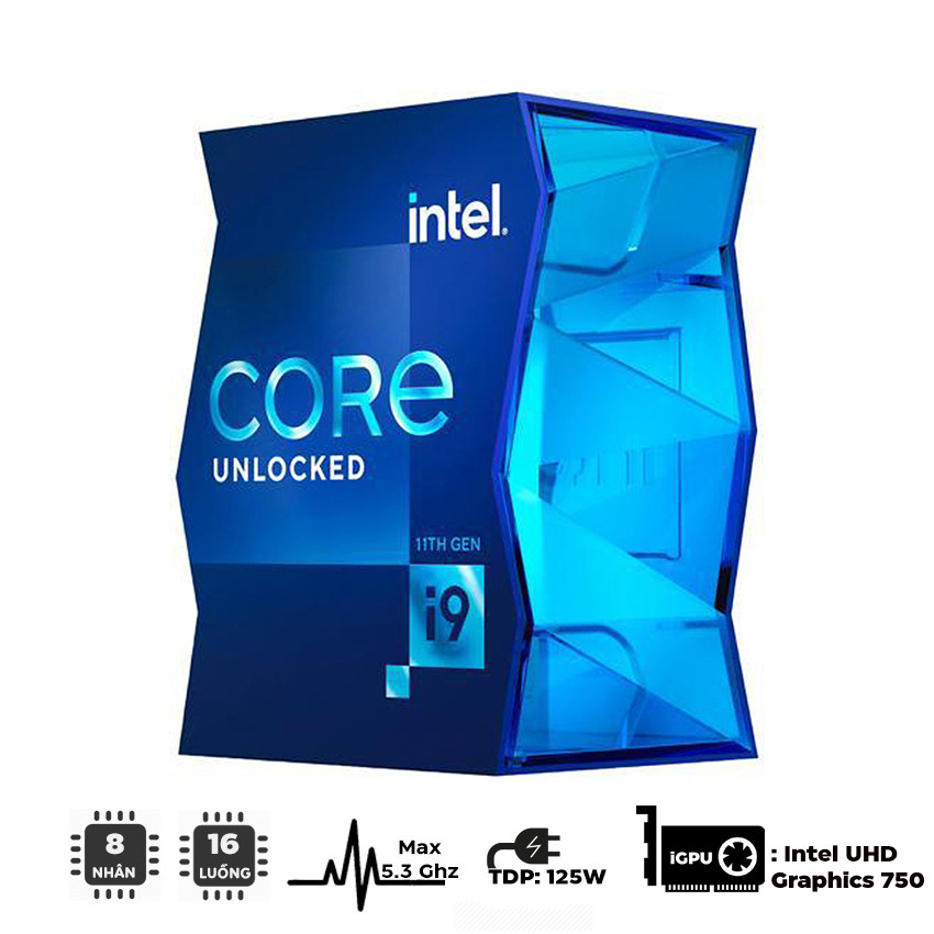 CPU Intel Core i9-11900K (3.5GHz turbo up to 5.3Ghz, 8 nhân 16 luồng, 16MB Cache, 125W) - Socket Intel LGA 1200 - MBC