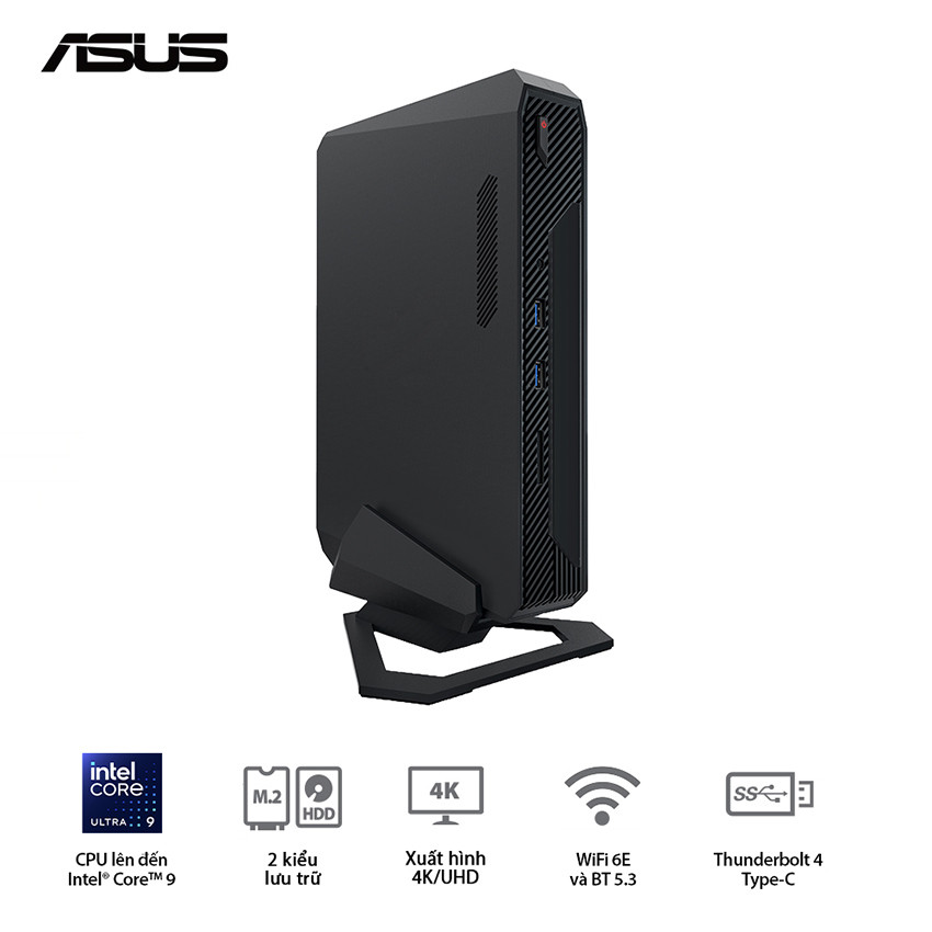 PC Mini Asus ROG NUC 14 Pro RNUC14SRKU910001I ( Ultra 9 185H, Intel Arc Graphics, Wi-Fi 6E (Gig+) 2×2, Bluetooth 5.3)