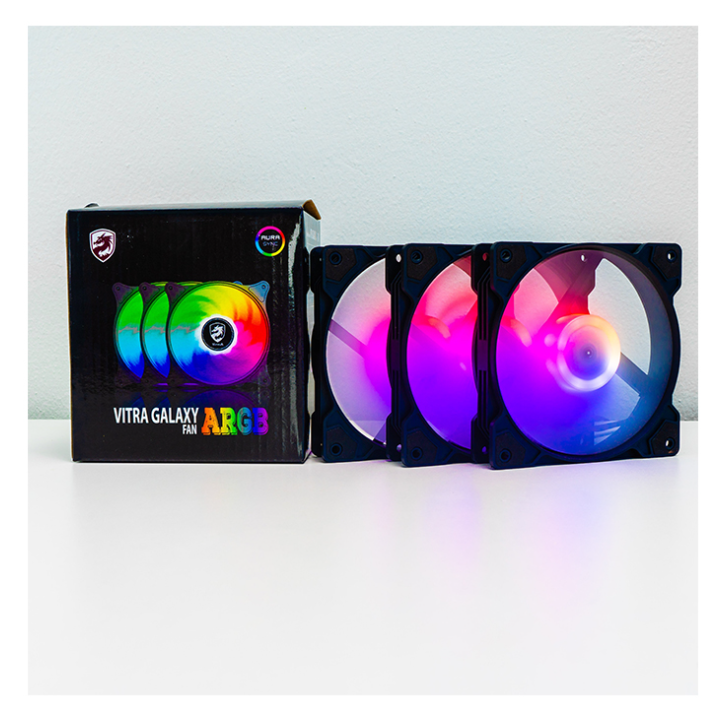 FAN CASE VITRA GALAXY 3 IN 1 A-RGB AURA SYNC ( 3 FAN PACK / KÈM ĐIỀU KHIỂN)