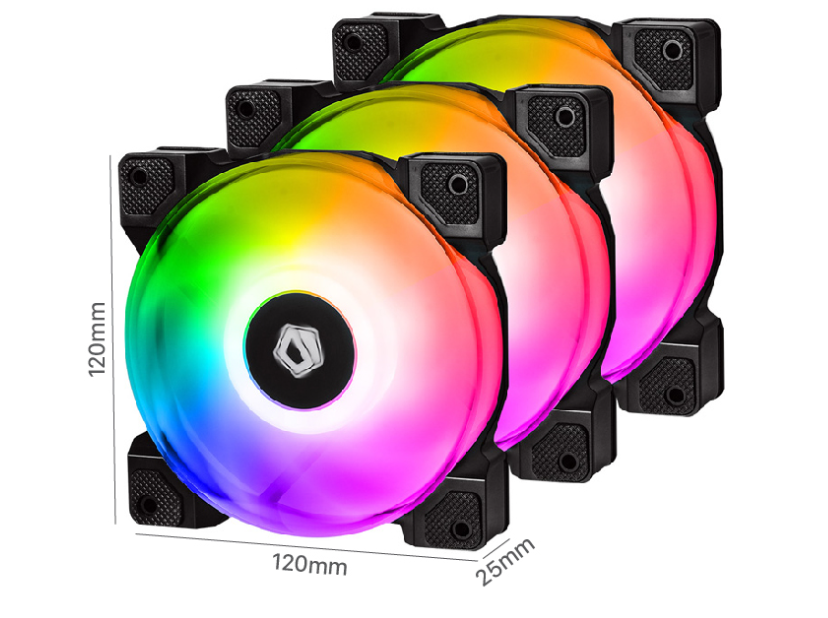 FAN CASE ID-COOLING DF-12025-ARGB TRIO 3pcs Pack