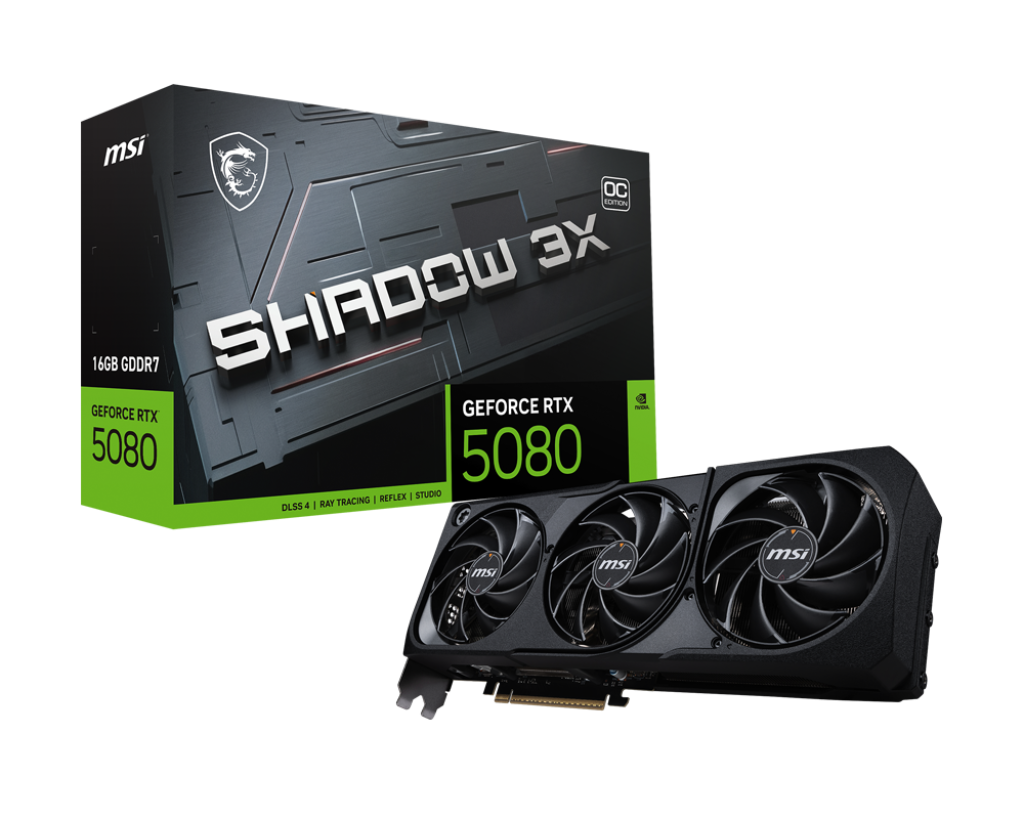 VGA MSI RTX 5080 16GB SHADOW 3X OC