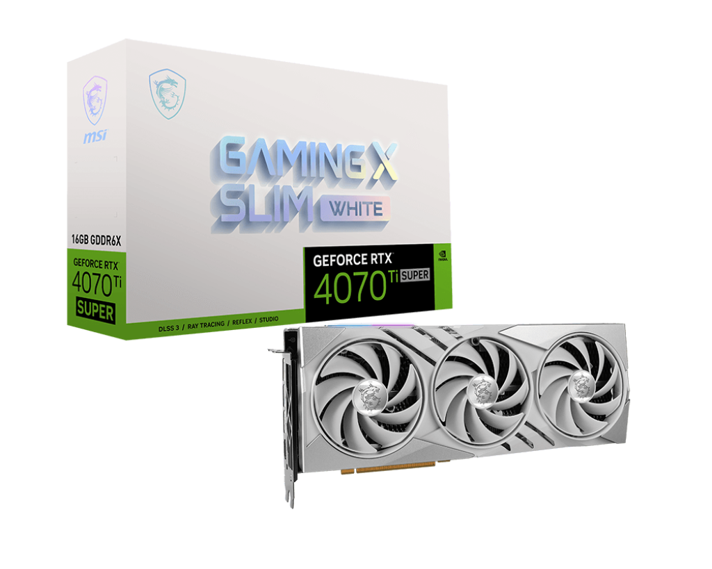 Card màn hình MSI RTX 4070 Ti SUPER 16G GAMING X SLIM WHITE
