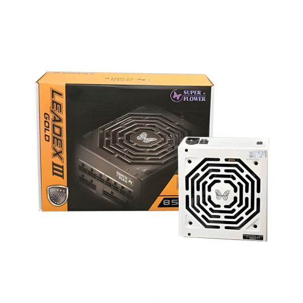 Nguồn Máy Tính Super Flower LEADEX III GOLD 850W PCIe 5.0 WHITE