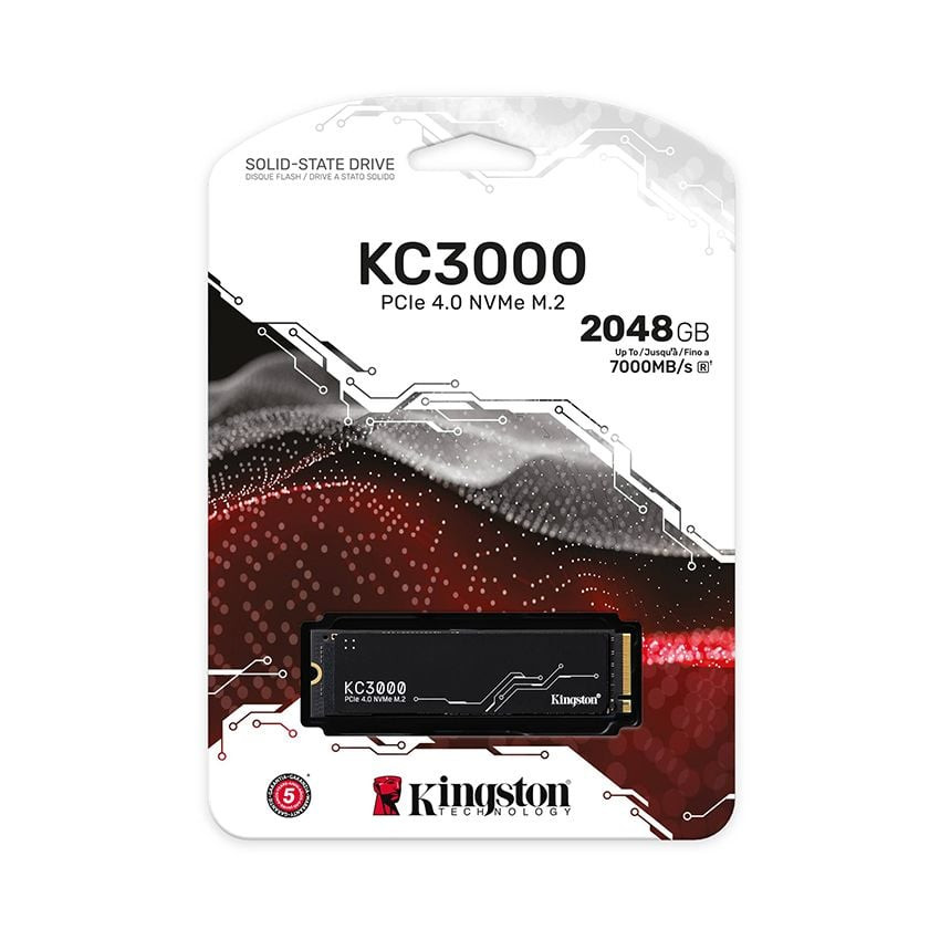 Ổ cứng SSD Kingston KC3000 2048GB NVMe M.2 2280 PCIe Gen 4x4 (Đọc 7000MB/s, Ghi 7000MB/s)