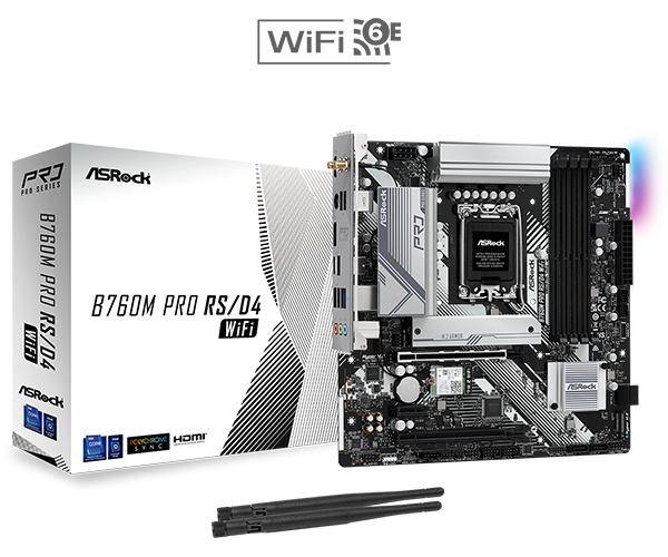 Mainboard ASROCK B760M Pro Rs (Intel B760, Socket 1700, M-ATX, 4 khe RAM DDR4)