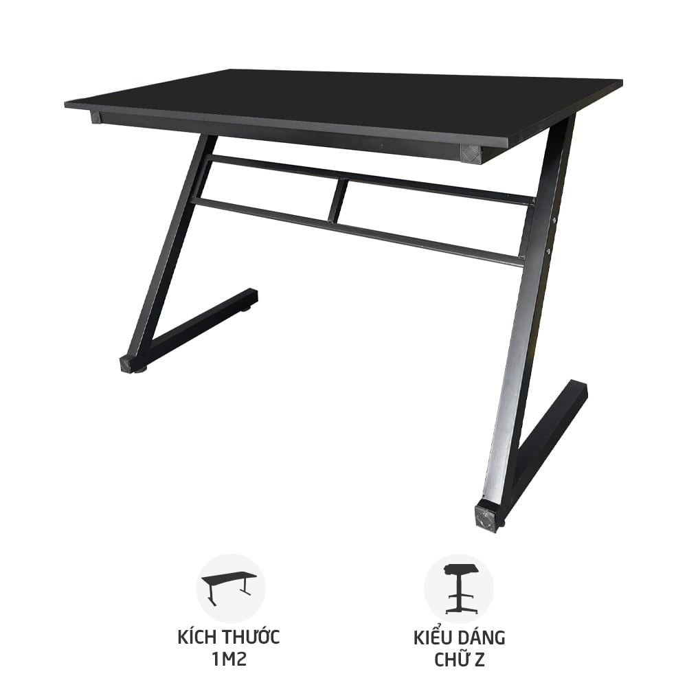 Bàn Gaming ESport Z003 | Chữ Z, chân đen, mặt gỗ