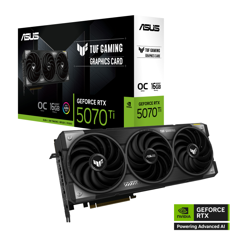 Card màn hình ASUS TUF Gaming GeForce RTX 5070 Ti 16GB GDDR7