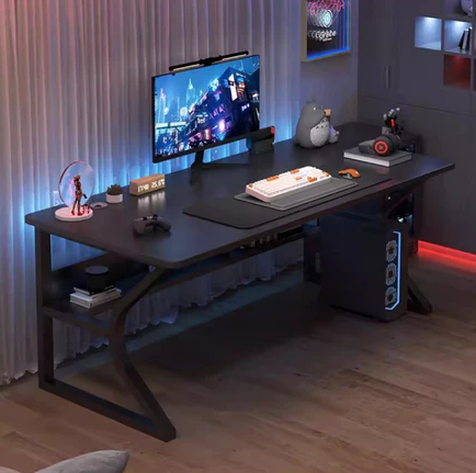 Bàn gaming chữ K cong sắt