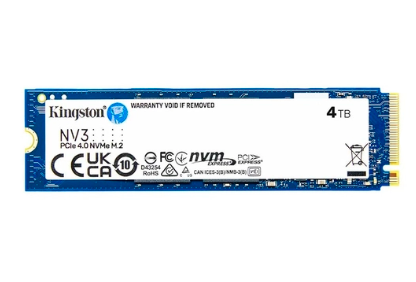 Ổ cứng SSD Kingston SNV3S 4TB NVMe M.2 2280 PCIe Gen 4x4 (Đọc 6000MB/s - Ghi 5000MB/s) - (SNV3S/4000G)