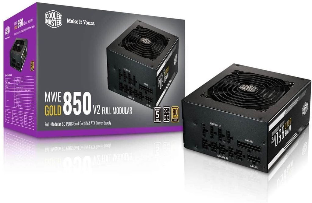 Nguồn máy tính Cooler master MWE GOLD 850 V2 850W ATX 3.1 FULL MODULE (MPE-8501-AFAAG-3EEU)