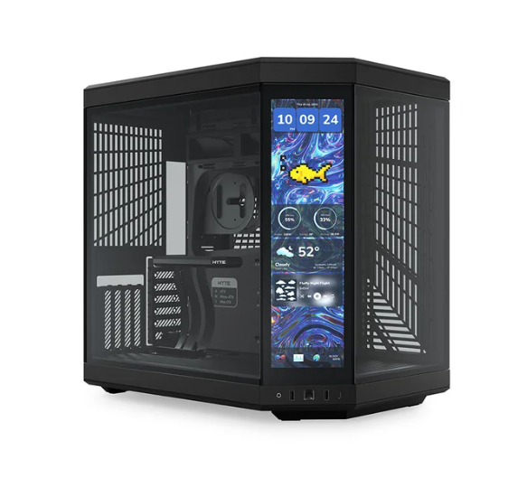 Vỏ case HYTE Y70 Touch Infinite - Pitch Black (ATX/Mid Tower/Màu Đen)