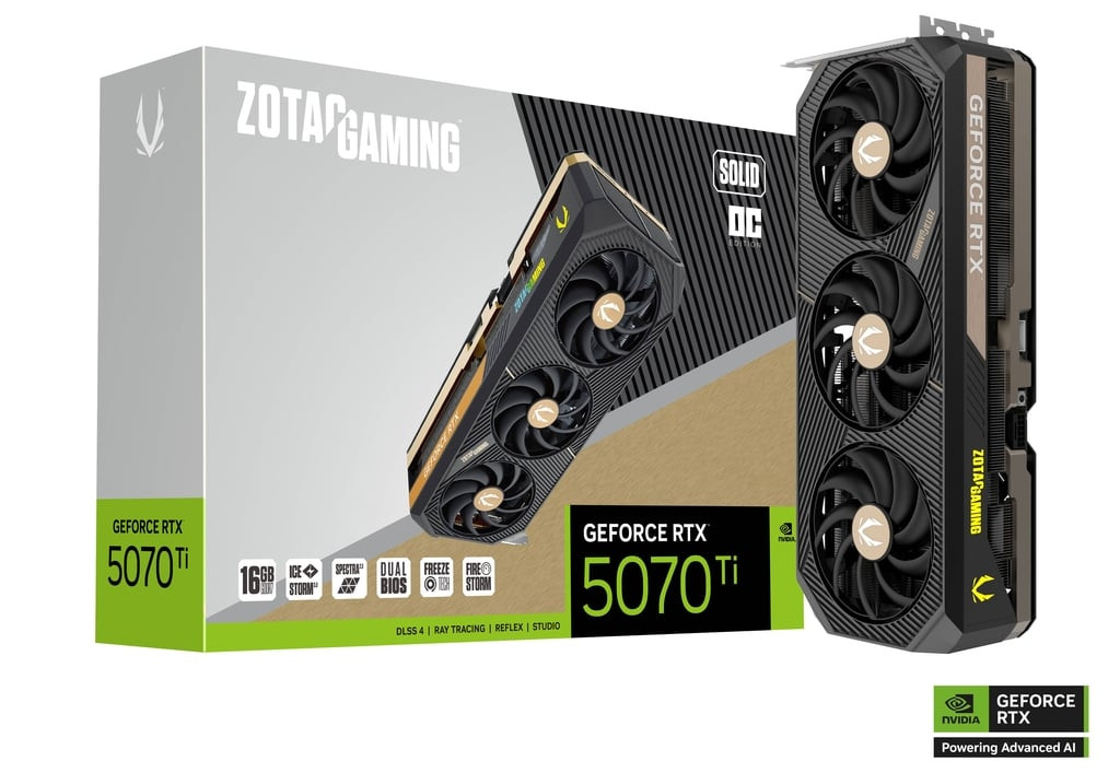 Card màn hình ZOTAC GAMING GeForce RTX 5070 Ti SOLID OC